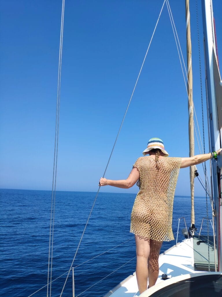 naturist catamaran sailing in croatia